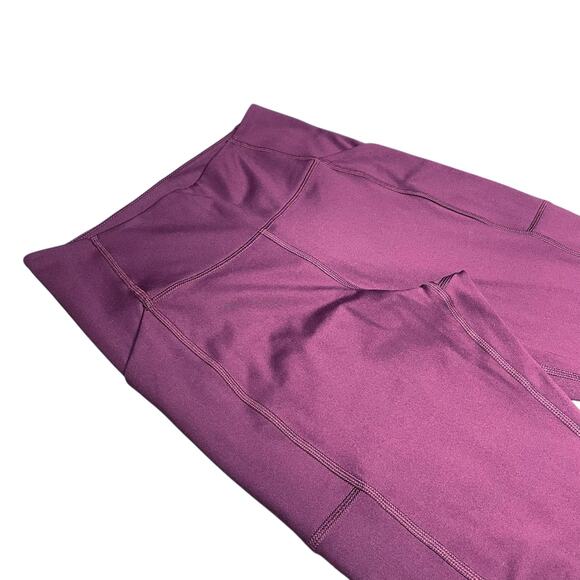GIRLFRIEND COLLECTIVE Compressive High-Rise 7/8 Pocket Legging Plum Purple Sz M - Picture 3 of 8